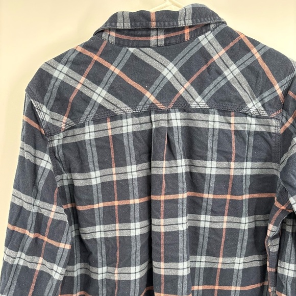 Carhartt Button Shirt blue Flannel Plain Long Sleeve Youth Size XL (16/18) - Picture 9 of 16